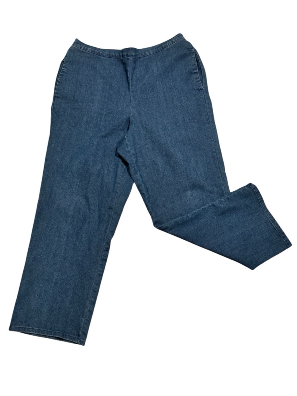 Alfred Dunner Blue Pull-On Denim Pants